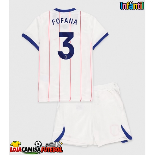 Camisa de Futebol Chelsea Wesley Fofana #3 Equipamento Alternativo Infantil 2026-27 Manga Curta (+ Calças curtas)